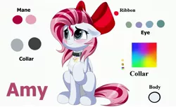 Size: 3500x2143 | Tagged: safe, artist:joaothejohn, derpibooru import, oc, oc:amy, unofficial characters only, pegasus, pony, fanfic, collar, cute, fanfic art, full body, image, jpeg, missing cutie mark, pet, pony driland, reference, reference sheet, ribbon, wings