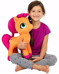 Size: 399x494 | Tagged: safe, derpibooru import, sunny starscout, earth pony, human, pony, my little pony: a new generation, g5, image, irl, irl human, jpeg, photo, plushie