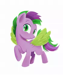 Size: 1500x1800 | Tagged: safe, artist:anthony conley, derpibooru import, spike, ponified, pegasus, pony, a pony named spike, cute, image, jpeg, male, ponified spike, simple background, solo, species swap, stallion, white background