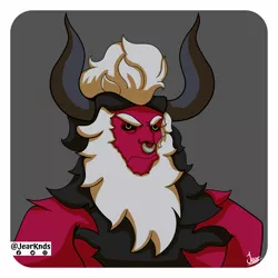 Size: 2250x2250 | Tagged: safe, artist:jearknds, derpibooru import, lord tirek, centaur, bust, image, jpeg, male, simple background, solo