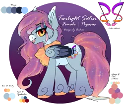 Size: 1407x1200 | Tagged: safe, artist:ondrea, derpibooru import, oc, oc:twilight satin, bat pony, hybrid, pegasus, pony, cutie mark, female, image, mare, pegasus oc, png, reference, wings