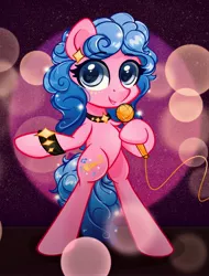 Size: 2505x3298 | Tagged: safe, artist:eris azure, derpibooru import, melody, earth pony, pony, my little pony tales, band, bipedal, cute, ear piercing, earring, g1, g1 to g4, generation leap, image, jewelry, jpeg, microphone, piercing, singer, singing, solo