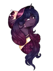 Size: 518x691 | Tagged: safe, artist:naezithania, derpibooru import, oc, unofficial characters only, pony, unicorn, bust, female, image, mare, png, portrait, simple background, solo, transparent background