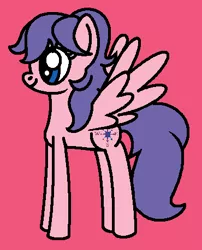 Size: 370x457 | Tagged: safe, artist:rainbowbro58, derpibooru import, north star, pegasus, pony, cute, female, g1, g1 to g4, g4, generation leap, image, mare, ms paint, northabetes, pink background, png, simple background, smiling, solo