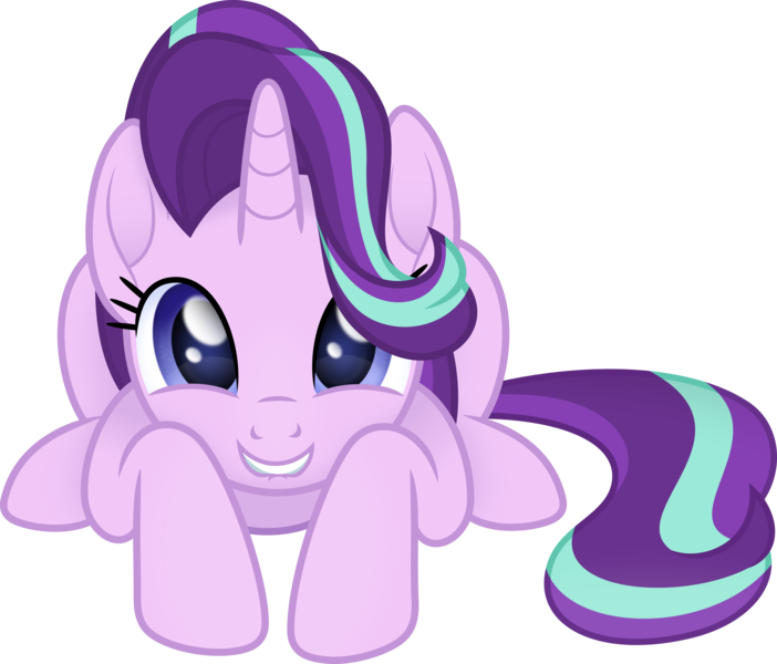 Size: 5000x4275 | Tagged: safe, artist:negatif22, derpibooru import, part of a set, starlight glimmer, pony, unicorn, absurd resolution, cute, female, glimmerbetes, horn, image, imminent pounce, lip bite, looking at you, lying down, mare, png, prone, simple background, solo, tail, transparent background, vector