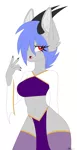 Size: 1542x3000 | Tagged: safe, artist:melodytheartpony, derpibooru import, oc, oc:melody silver, anthro, dracony, dragon, hybrid, art challenge, clothes, cute, dressuptober, dressuptober2021, fangs, female, horns, image, loincloth, png, smiling, socks, stockings, thigh highs