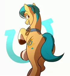 Size: 3805x4096 | Tagged: safe, artist:amazin-a, banned from derpibooru, deleted from derpibooru, derpibooru import, hitch trailblazer, my little pony: a new generation, spoiler:my little pony: a new generation, butt, cute, g5, image, jpeg, male, simple background, solo, white background