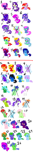 Size: 940x4304 | Tagged: safe, artist:sapphirescarletta, derpibooru import, oc, unofficial characters only, earth pony, pegasus, pony, unicorn, baby, baby pony, base used, colt, earth pony oc, female, filly, horn, image, male, pegasus oc, png, simple background, smiling, unicorn oc, white background, wings