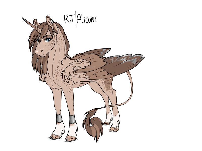 Size: 1600x1200 | Tagged: safe, artist:royvdhel-art, derpibooru import, oc, oc:rj, unofficial characters only, alicorn, alicornified, alicorn oc, horn, image, png, race swap, simple background, species swap, white background, wings