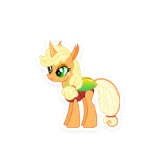 Size: 220x220 | Tagged: safe, derpibooru import, applejack, changedling, changeling, changedlingified, changelingified, gameloft, image, png, simple background, solo, species swap, transparent background