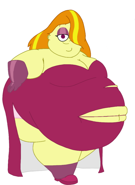Size: 750x1024 | Tagged: suggestive, artist:jamesawilliams1996, derpibooru import, adagio dazzle, equestria girls, adagio wobble, bbw, belly, belly button, big belly, big breasts, breasts, chubby cheeks, clothes, costume, double chin, dress, eyeshadow, fat, halloween, halloween costume, holiday, image, jessica rabbit, makeup, png, ripping clothes, ssbbw