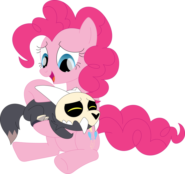 Size: 3581x3377 | Tagged: safe, artist:porygon2z, derpibooru import, earth pony, pony, confrontation, cute, daaaaaaaaaaaw, image, king (the owl house), open mouth, open smile, png, scared, smiling, the owl house