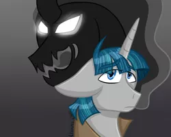 Size: 1280x1024 | Tagged: safe, artist:anastasiaplisetskaya, derpibooru import, pony of shadows, stygian, pony, unicorn, duo, image, jpeg, male, stallion