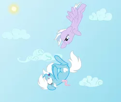 Size: 5268x4433 | Tagged: safe, artist:kaitykat117, derpibooru import, oc, oc:featherbloom, oc:silver haze(kaitykat), base used, falling, image, png, scared, vector, wings bare