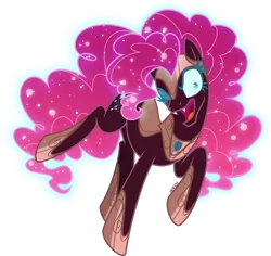 Size: 1920x1816 | Tagged: safe, artist:orin331, derpibooru import, pinkie pie, earth pony, pony, armor, evil, evil grin, eyelashes, fangs, female, grin, high res, hoof shoes, image, jewelry, mare, nightmare pinkie pie, nightmarified, one eye closed, png, regalia, simple background, smiling, solo, tail, transparent background, vector, wink