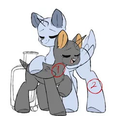 Size: 2090x2005 | Tagged: safe, artist:thieftea, derpibooru import, oc, alicorn, earth pony, pegasus, pony, unicorn, any gender, any race, any species, commission, couple, crying, duo, image, luggage, png, simple background, tears of joy, white background, wings, ych sketch, your character here