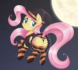 Size: 3800x3400 | Tagged: suggestive, artist:cabrony, artist:ncmares, artist:raps, derpibooru import, fluttershy, pegasus, adorasexy, blushing, butt, chest fluff, clothed ponies, clothes, costume, cute, dock, female, flutterbutt, frilly underwear, halloween, halloween costume, hat, holiday, image, little witch academia, looking at you, looking back, looking back at you, panties, plot, png, redraw, sexy, shyabetes, skirt, skirt lift, smiling, socks, solo, solo female, striped socks, striped underwear, stupid sexy fluttershy, tail, underwear, upskirt, witch, witch hat