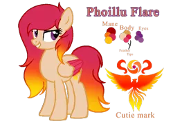 Size: 790x589 | Tagged: safe, artist:madlilon2051, derpibooru import, oc, unofficial characters only, pegasus, phoenix, pony, base used, colored wings, eyelashes, female, folded wings, gradient mane, gradient tail, grin, image, mare, pegasus oc, png, purple eyes, simple background, smiling, solo, standing, tail, transparent background, two toned wings, wings