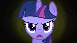 Size: 1280x720 | Tagged: safe, derpibooru import, screencap, twilight sparkle, twilight sparkle (alicorn), alicorn, pony, bats!, season 4, angry, image, narrowed eyes, png, solo, stop the bats, twilight is not amused, unamused