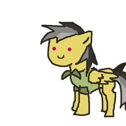 Size: 500x500 | Tagged: safe, artist:askpinkiepieandfriends, derpibooru import, daring do, pegasus, pony, female, hatless, image, mare, missing accessory, png, simple background, smiling, solo, white background
