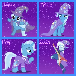 Size: 800x800 | Tagged: safe, artist:bluethunder66, artist:dashiesparkle, artist:igokapichka, artist:slb94, artist:twilyisbestpone, derpibooru import, edit, trixie, pony, unicorn, equestria girls, rainbow rocks, the last problem, to where and back again, collage, electric guitar, female, filly, filly trixie, guitar, image, mare, musical instrument, older, older trixie, png, younger