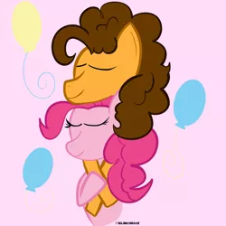 Size: 3600x3600 | Tagged: safe, artist:blinkshake, derpibooru import, cheese sandwich, pinkie pie, earth pony, pony, cheesepie, female, g4, image, male, png, shipping, snuggling, straight