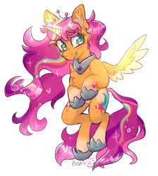 Size: 957x1070 | Tagged: safe, artist:plushiepoms, derpibooru import, sunny starscout, alicorn, pony, my little pony: a new generation, spoiler:g5, female, g5, image, mare, png, simple background, solo, sunnycorn, transparent background