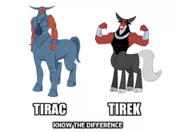 Size: 1196x898 | Tagged: safe, derpibooru import, lord tirek, centaur, comparison, g1, image, know the difference, png, tirac's bag, tirek (g1)