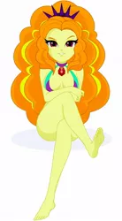 Size: 664x1200 | Tagged: suggestive, artist:rosemile mulberry, derpibooru import, adagio dazzle, equestria girls, bikini, breasts, cleavage, clothes, image, jpeg, looking at you, smiling, solo, swimsuit