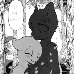 Size: 1200x1200 | Tagged: safe, artist:chura chu, derpibooru import, oc, pony, auction, auction open, blushing, commission, couple, cute, cute pony, forest, hug, image, love, manga, png, smiley face, tree, your character here