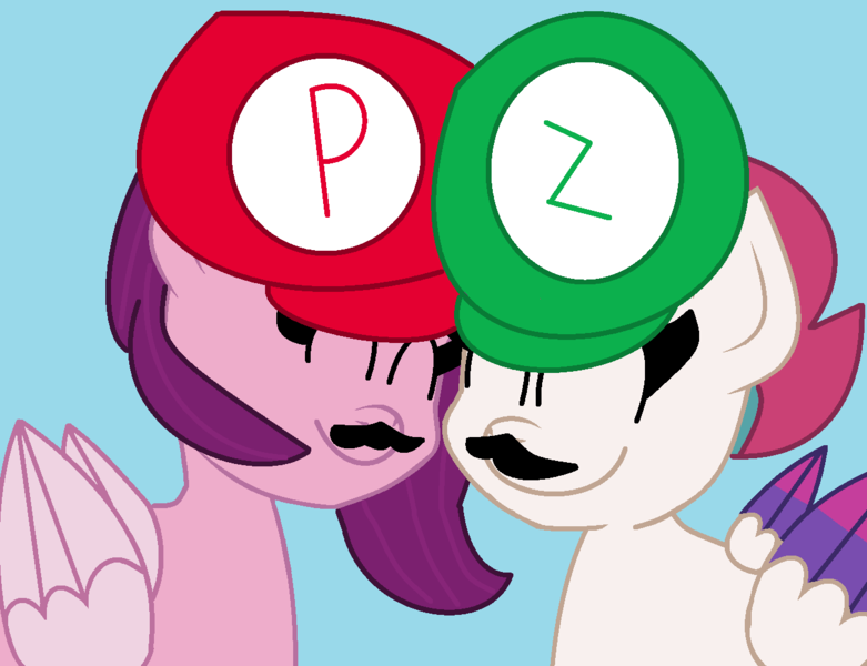 Size: 1304x1002 | Tagged: safe, artist:jadethepegasus, derpibooru import, pipp petals, zipp storm, g5, image, png, super mario bros.