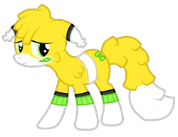 Size: 941x725 | Tagged: safe, artist:tuft, derpibooru import, oc, oc:pinn, ponified, unofficial characters only, fox, fox pony, hybrid, piñata pony, pony, :t, female, floppy ears, image, looking sideways, mare, piñata, png, simple background, smiling, solo, transparent background