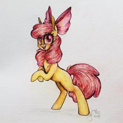 Size: 640x640 | Tagged: safe, artist:alwayspony, derpibooru import, apple bloom, earth pony, pony, female, filly, image, jpeg, solo, standing on two hooves