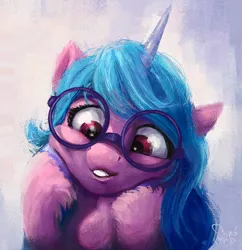 Size: 1200x1240 | Tagged: safe, artist:nemo2d, derpibooru import, izzy moonbow, pony, unicorn, cute, g5, glasses, image, izzybetes, png, solo