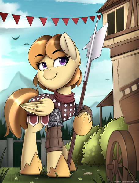 Size: 2480x3268 | Tagged: safe, artist:felixf, derpibooru import, oc, unofficial characters only, pegasus, pony, armor, female, filly, guardsmare, image, knight, mare, pegasus oc, png, royal guard, wings