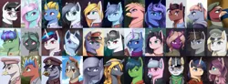 Size: 1716x630 | Tagged: safe, artist:mrscroup, derpibooru import, princess luna, oc, oc:gabriela eagleclaw, oc:heavenly snow, oc:river swirl, oc:selenite, oc:snowy smarty, oc:solidshot, oc:springtime frost, oc:swift wing, oc:tito titovich, alicorn, changeling, earth pony, gryphon, pegasus, pony, unicorn, equestria at war mod, bust, hearts of iron 4, image, png, portrait