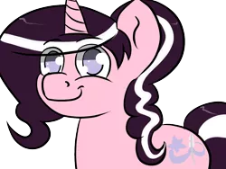 Size: 1024x768 | Tagged: safe, artist:tranzmuteproductions, derpibooru import, oc, oc:magpie, unofficial characters only, pony, unicorn, female, horn, image, mare, png, simple background, smiling, solo, transparent background, unicorn oc