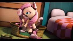 Size: 9600x5400 | Tagged: safe, artist:imafutureguitarhero, derpibooru import, fluttershy, pegasus, pony, 3d, absurd file size, absurd resolution, animal costume, arm fluff, bed, behaving like a cat, black bars, blanket, body fluff, bowl, butt fluff, cat costume, cat ears, cat tail, cheek fluff, chromatic aberration, clothes, collar, colored eyebrows, colored eyelashes, costume, cute, daaaaaaaaaaaw, dutch angle, face mask, female, film grain, fluffy, fluttershy's cottage, food, food bowl, fur, gloves, grooming, image, jpeg, leg fluff, licking, lidded eyes, mare, mask, paw gloves, pet, pet bed, pillow, pony pet, raised leg, revamped ponies, salad, shyabetes, signature, sitting, solo, source filmmaker, spread legs, spreading, tail, tongue out, wall of tags, whiskers