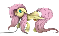 Size: 4200x2600 | Tagged: grimdark, artist:thelifeoncl0ud9, derpibooru import, fluttershy, pegasus, pony, comic:friendship is tragic, abuse, audio drama, blood, chains, crying, female, flutterbuse, image, leash, png, scar, simple background, solo, transparent background