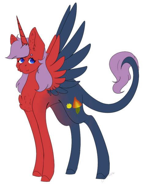 Size: 737x915 | Tagged: safe, artist:yuumirou, derpibooru import, oc, oc:fire bloom, alicorn, pony, female, image, mare, png, simple background, solo, transparent background