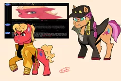 Size: 3000x2015 | Tagged: safe, artist:kiumba, derpibooru import, sprout cloverleaf, sunny starscout, earth pony, pony, my little pony: a new generation, spoiler:my little pony: a new generation, dio brando, fanart, g5, image, jojo reference, jojo's bizarre adventure, jotaro kujo, jpeg