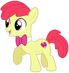 Size: 780x830 | Tagged: safe, artist:maretrick, derpibooru import, apple bloom, apple bloom's bow, applebuck, bow, bowtie, hair bow, image, male, png, rule 63, solo, vector