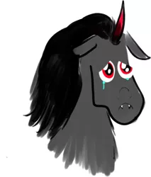 Size: 719x843 | Tagged: safe, artist:horsesplease, derpibooru import, king sombra, unicorn, crying, doggo, doodle, image, png, puppy dog eyes, sad, sombra dog