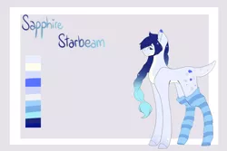 Size: 1500x1000 | Tagged: safe, artist:yuumirou, derpibooru import, oc, oc:sapphire starbeam, earth pony, pony, clothes, female, image, mare, png, socks, solo, stockings, striped socks, thigh highs