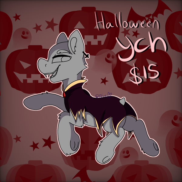 Size: 1439x1439 | Tagged: safe, artist:bluemoon, derpibooru import, oc, pony, vampire, clothes, commission, costume, fangs, halloween, halloween costume, holiday, image, nightmare night, png, solo, ych example, your character here