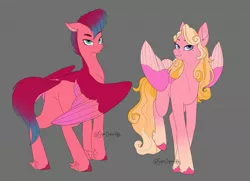 Size: 2375x1723 | Tagged: safe, artist:superduperath, derpibooru import, pipp petals, zipp storm, pegasus, pony, my little pony: a new generation, spoiler:my little pony: a new generation, concept art, duo, female, g5, image, jpeg, mare, mole, siblings, sisters, spread wings, wings