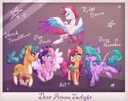 Size: 3750x2950 | Tagged: safe, artist:lakanakana, derpibooru import, hitch trailblazer, izzy moonbow, pipp petals, sunny starscout, zipp storm, earth pony, pegasus, pony, unicorn, my little pony: a new generation, spoiler:my little pony: a new generation, g5, image, mane five (g5), png