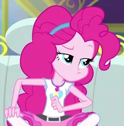 Size: 580x589 | Tagged: safe, derpibooru import, screencap, pinkie pie, equestria girls, equestria girls series, road trippin, cropped, image, png, solo