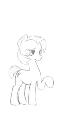 Size: 633x1301 | Tagged: safe, artist:trickydick, derpibooru import, babs seed, earth pony, pony, female, filly, image, png, sketch, solo