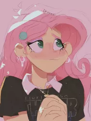 Size: 1536x2048 | Tagged: safe, artist:dreamz, derpibooru import, fluttershy, equestria girls, bust, cute, icon, image, jpeg, portrait, simple background, solo